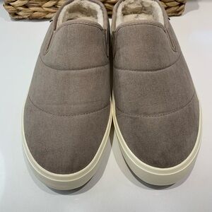 Staheekum Mens Slippers Shoes Loafers Suede Gray Sherpa‎ Lined Comfortable